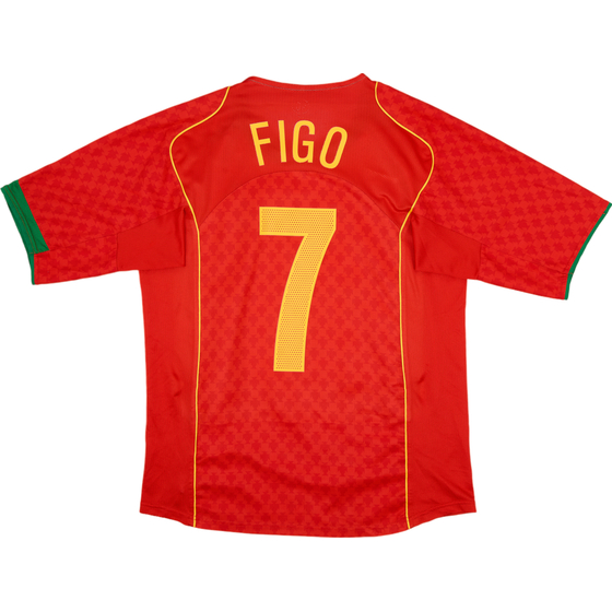 2004-06 Portugal Home Shirt Figo #7 - 8/10 - (M)