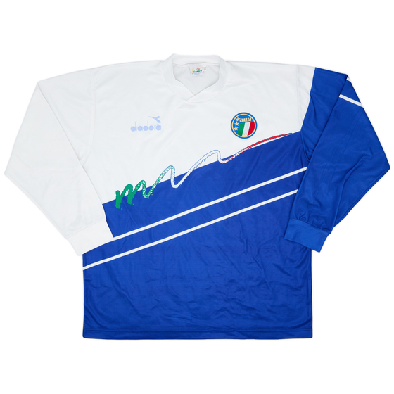 1990-91 Italy Diadora L/S Training Shirt - 5/10 - (XL)