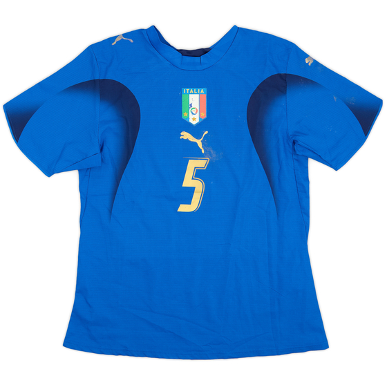 2006 Italy Home Shirt #5 - 4/10 - (Women's M)