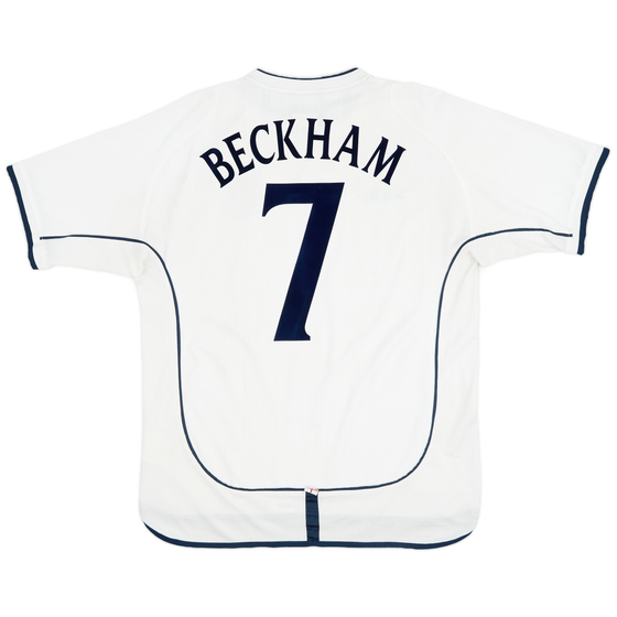 2001-03 England Home Shirt Beckham #7 - 5/10 - (L)