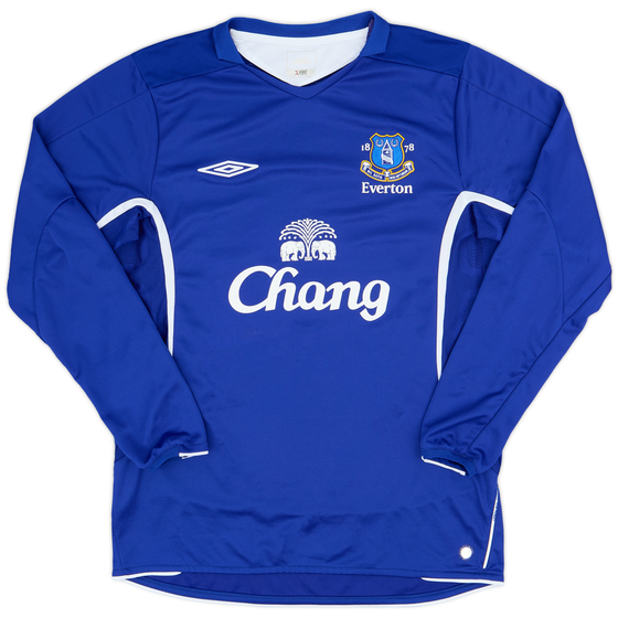 2005-06 Everton Home L/S Shirt - 10/10 - (M)
