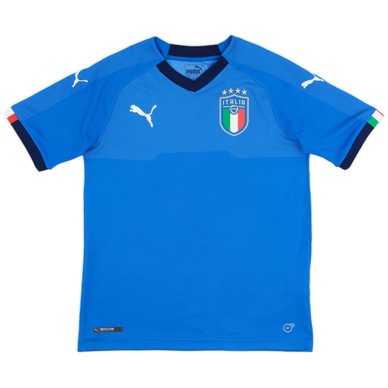 2018-19 Italy Home Shirt - 9/10 - (XL.Boys)