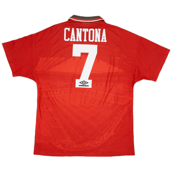 1994-96 Manchester United Home Shirt Cantona #7 - 8/10 - (XL)