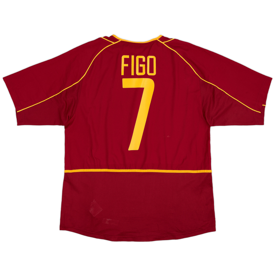 2002-04 Portugal Home Shirt Figo #7 - 9/10 - (XL)