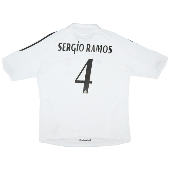 2005-06 Real Madrid Home Shirt Sergio Ramos #4 - 7/10 - (XXL)