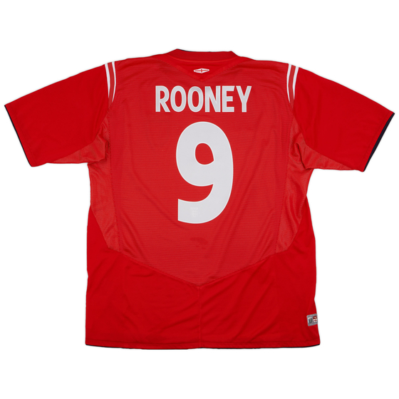 2004-06 England Away Shirt Rooney #9 - 5/10 - (XL)