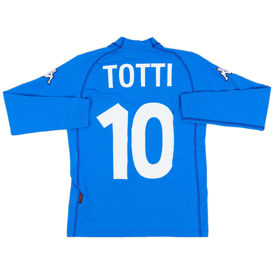 2000-01 Italy Home L/S Shirt Totti #10 - 9/10 - (S)