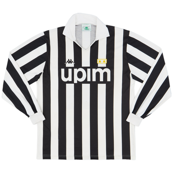 1989-90 Juventus Basic Home L/S Shirt - 8/10 - (XL)