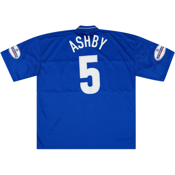 2001-02 Gillingham Match Issue Home Shirt Ashby #5