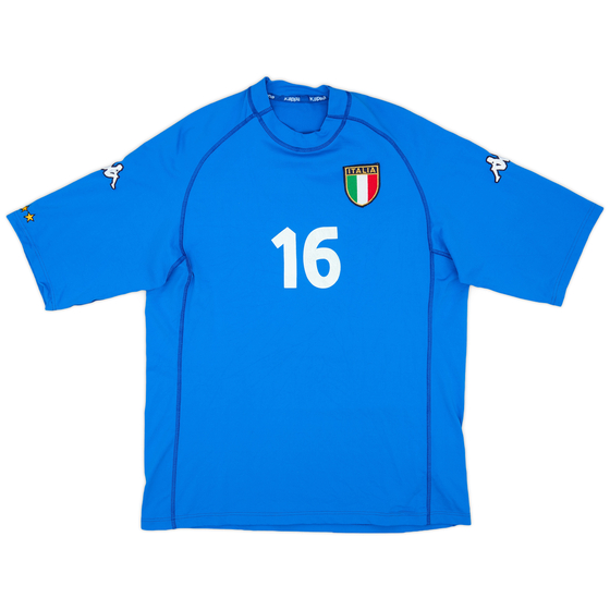 2000-01 Italy Home Shirt #16 - 5/10 - (XL)