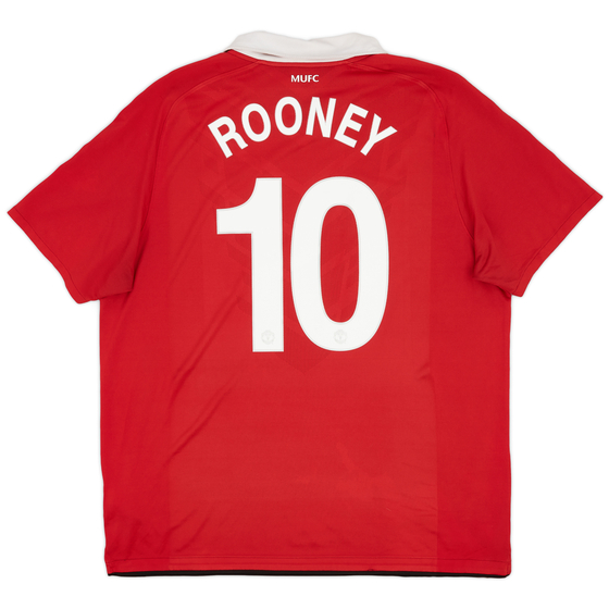 2010-11 Manchester United Home Shirt Rooney #10 - 5/10 - (XL)