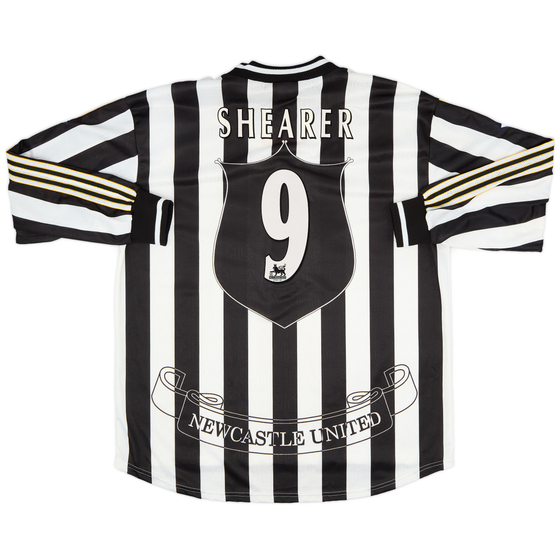 1997-99 Newcastle Home L/S Shirt Shearer #9 - 10/10 - (XXL)