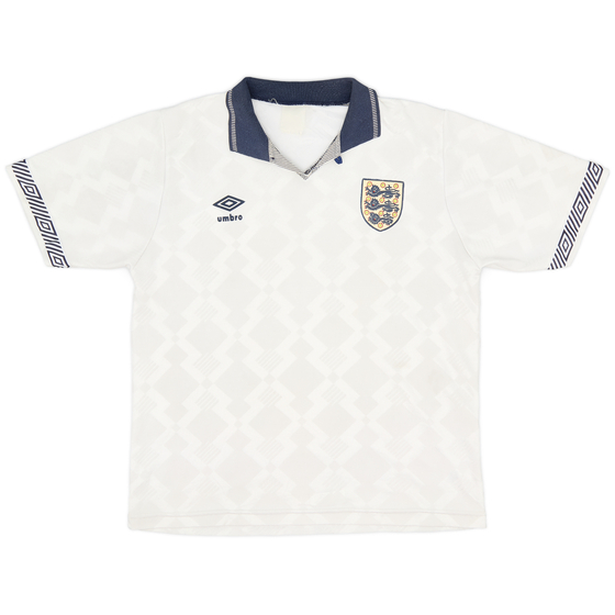 1990-92 England Home Shirt - 7/10 - (L)