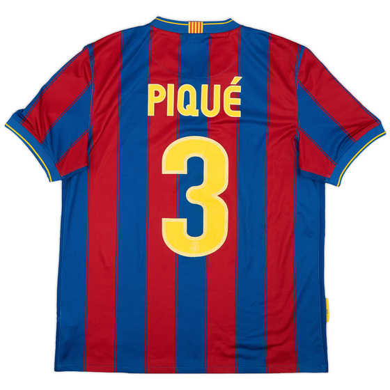 2009-10 Barcelona Home Shirt Pique #3 - 7/10 - (M)