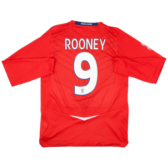 2008-10 England Away L/S Shirt Rooney #9 - 8/10 - (M)