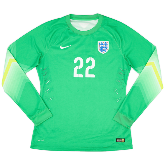 2014-15 England Player Issue GK Home Shirt #22 - 9/10 - (L)