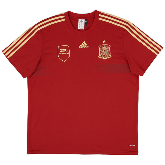 2013-14 Spain '2010 campeones' adidas Training Shirt - 8/10 - (XL)