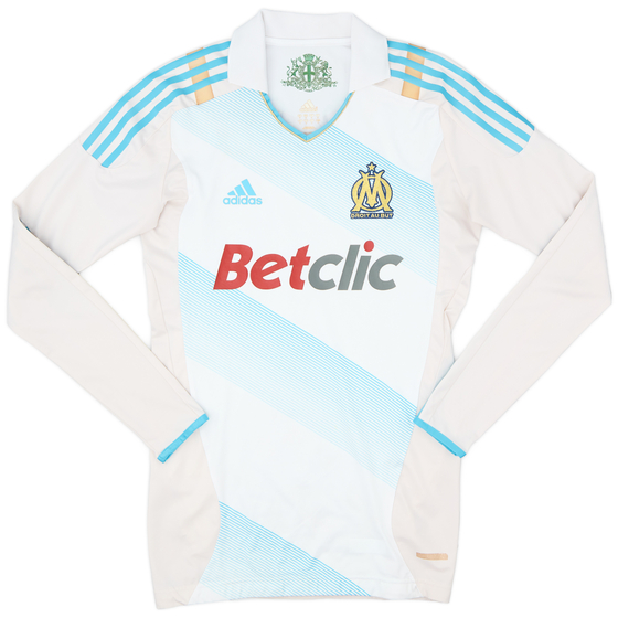 2011-12 Olympique Marseille Player Issue Techfit Home L/S Shirt - 7/10 - (L)