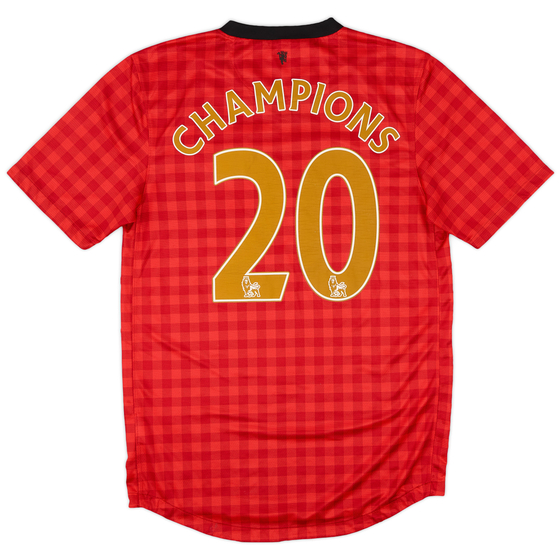 2012-13 Manchester United Home Shirt Champions #20 - 4/10 - (S)