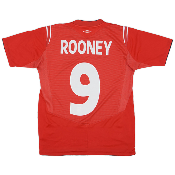2004-06 England Away Shirt Rooney #9 - 8/10 - (XL.Boys)