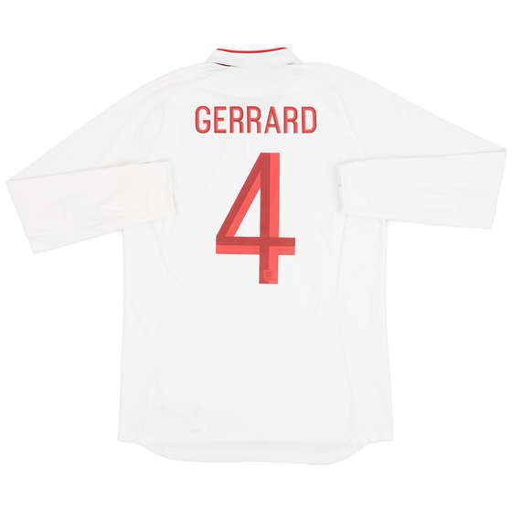 2012-13 England Home L/S Shirt Gerrard #4 - 9/10 - (M)