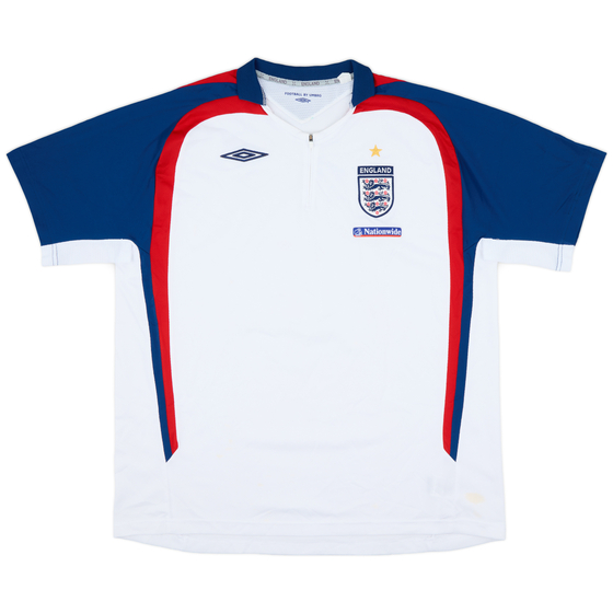 2005-06 England Umbro 1/4 Polo Shirt - 5/10 - (XL)