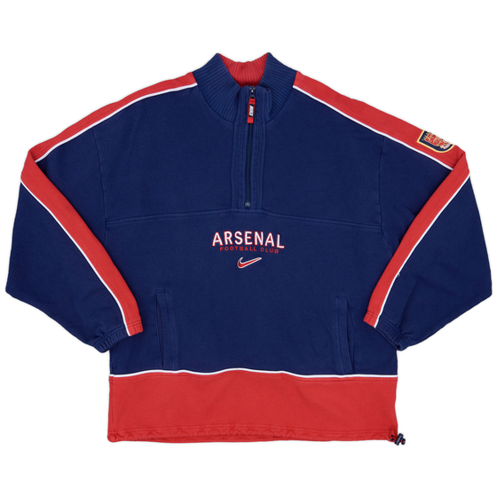 1996-98 Arsenal Nike 1/4 Zip Drill Top - 9/10 - (XL)