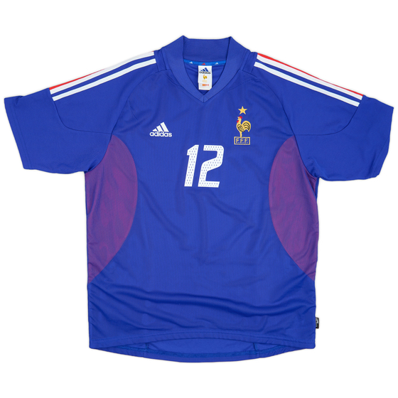 2002-04 France 'Signed' Home Shirt #12 - 8/10 - (L)