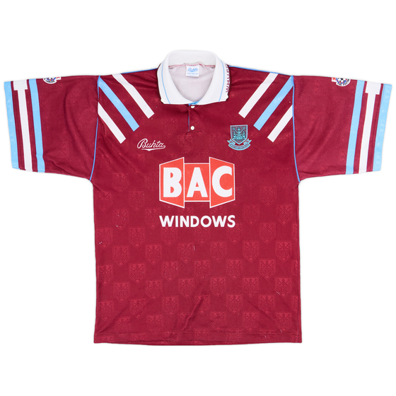 1991-92 West Ham Home Shirt - 8/10 - (L)