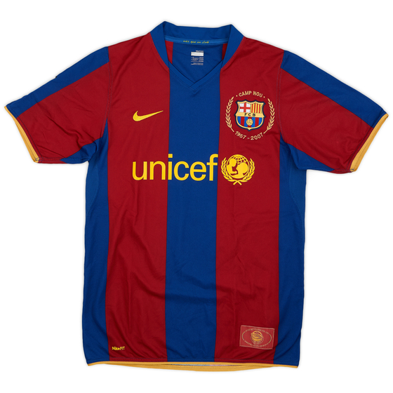 2007-08 Barcelona Home Shirt #11 - 9/10 - (S)