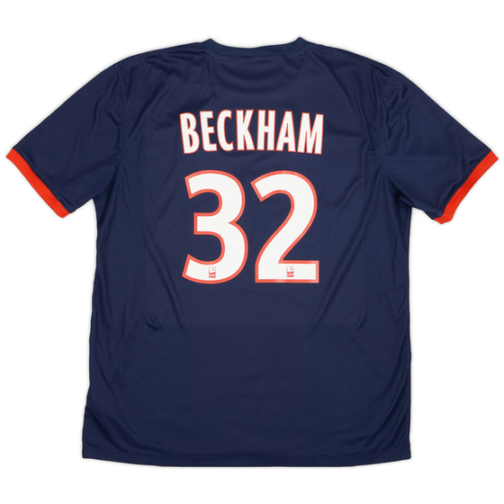 2013-14 Paris Saint-Germain Home Shirt Beckham #32 - 7/10 - (XL)