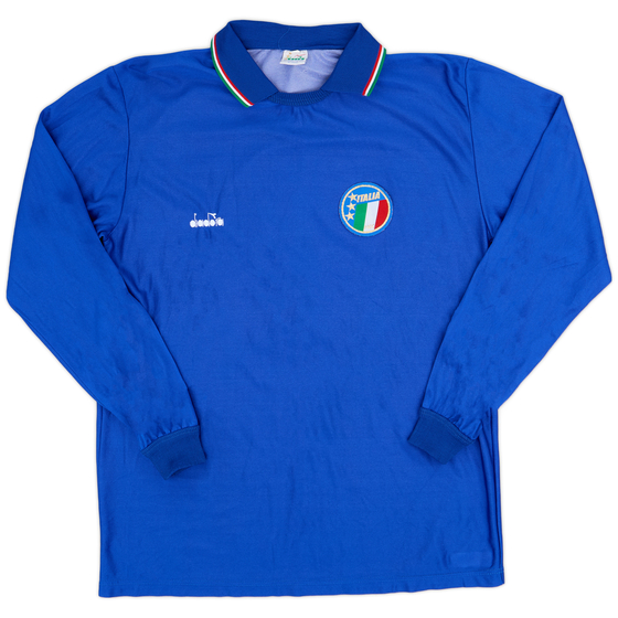 1986-91 Italy Home L/S Shirt #2 - 9/10 - (XL)