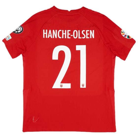 2022-23 Norway Match Issue European Championship Home Shirt Hanche-Olsen #21
