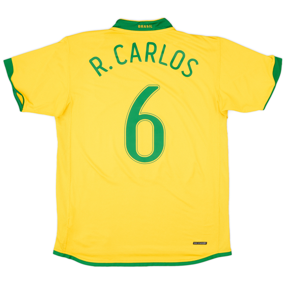 2006-08 Brazil Home Shirt R.Carlos #6 - 9/10 - (L)