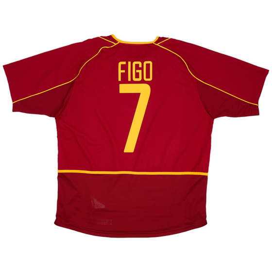 2002-04 Portugal Home Shirt Figo #7 - 10/10 - (XL)