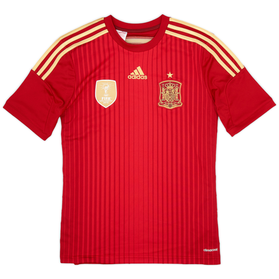 2013-15 Spain Home Shirt - 10/10 - (XL.Boys)