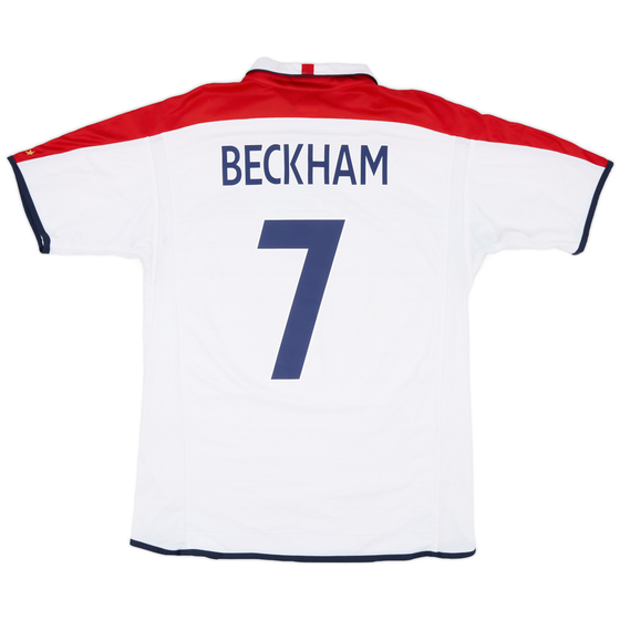 2003-05 England Home Shirt Beckham #7 - 5/10 - (L)