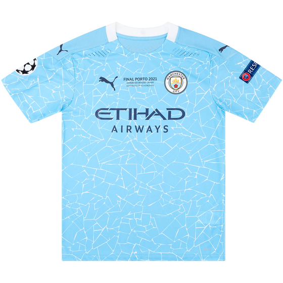2020-21 Manchester City Champions League Home Shirt Palmer #80 (v Chelsea)