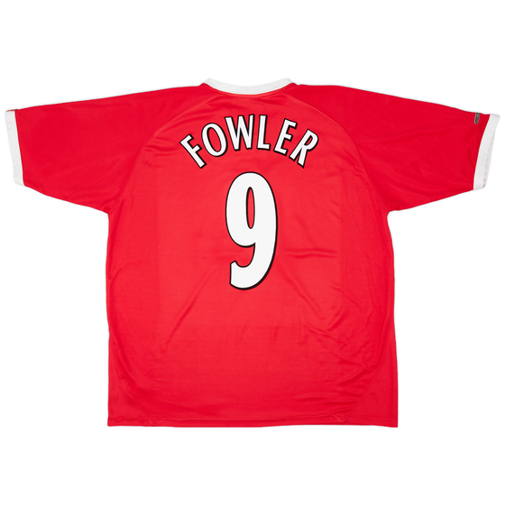 2001-03 Liverpool CL Shirt Fowler #9 - 6/10 - (XL)