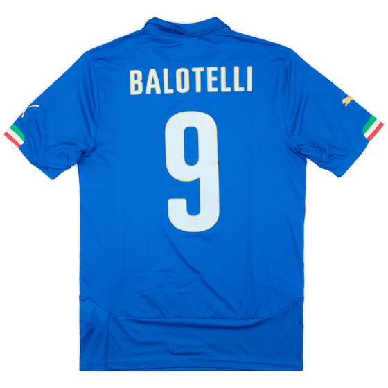 2014-15 Italy Home Shirt Balotelli #9 - 7/10 - (M)