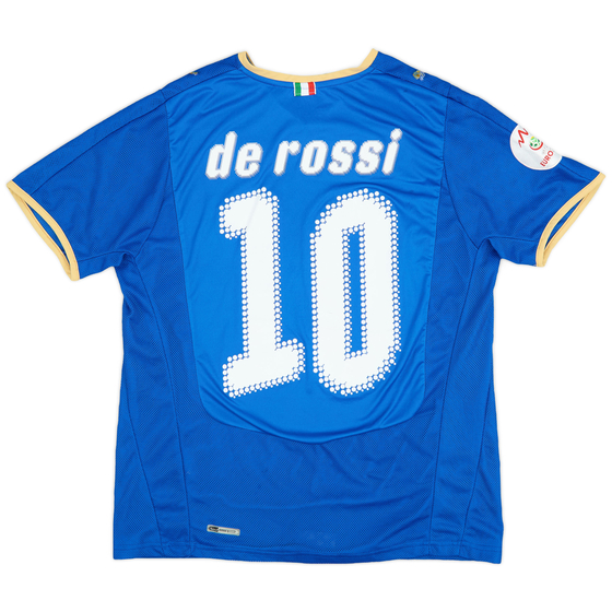 2007-08 Italy Home Shirt De Rossi #10 - 4/10 - (M)