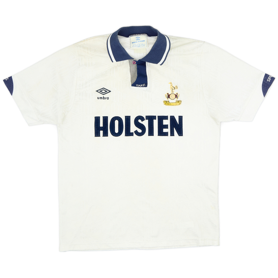 1991-93 Tottenham Home Shirt - 6/10 - (L)