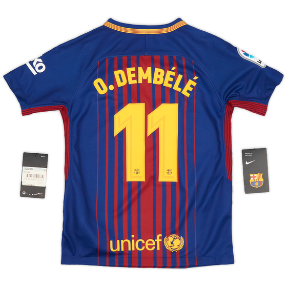 2017-18 Barcelona Home Shirt O. Dembélé #11 (4-5 Years)