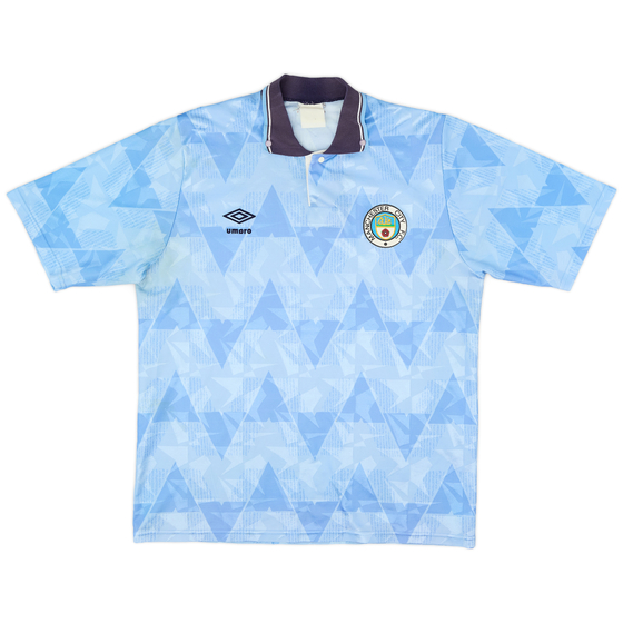 1989-91 Manchester City Home Shirt - 6/10 - (L)