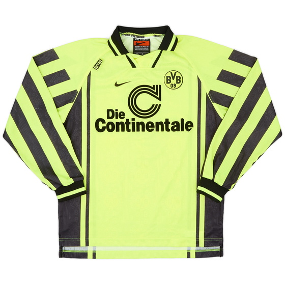 1996-97 Borussia Dortmund Home L/S Shirt #7 - 7/10 - (XL.Boys)