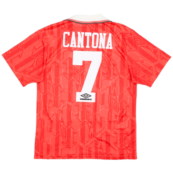 1992-94 Manchester United Home Shirt Cantona #7 - 8/10 - (M)