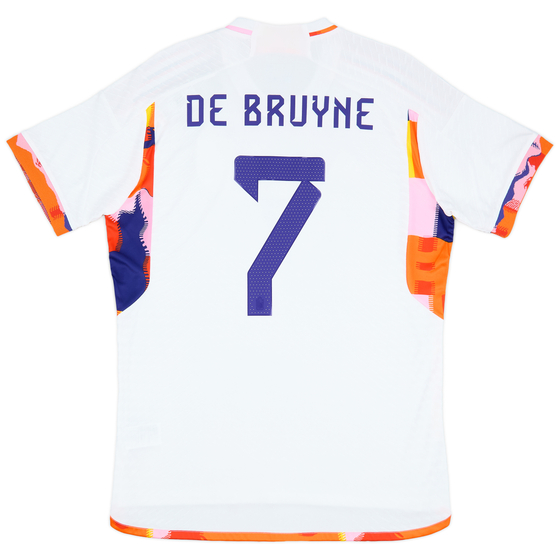 2022-23 Belgium Authentic Away Shirt De Bruyne #7
