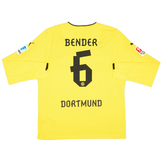 2013-14 Borussia Dortmund Winter Home L/S Shirt Bender #6 - 10/10 - (XL)