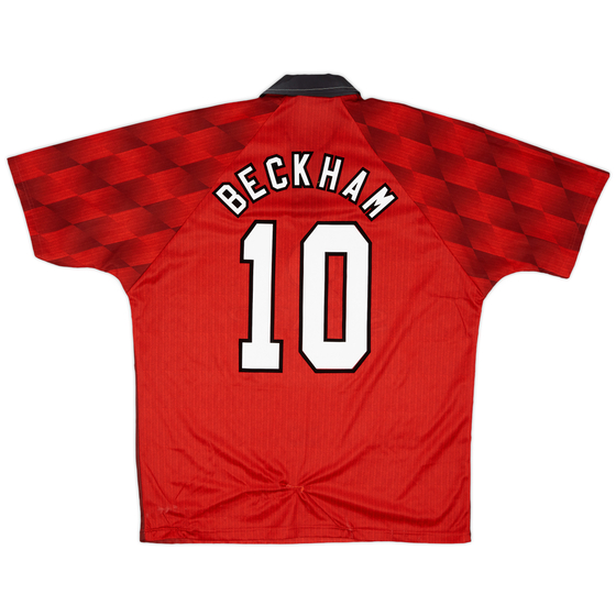 1996-98 Manchester United Home Shirt Beckham #10 - 6/10 - (XL)