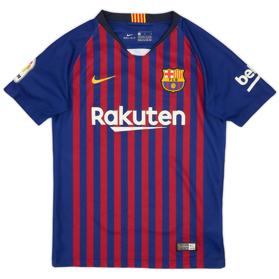 2018-19 Barcelona Home Shirt - 9/10 - (M.Boys)